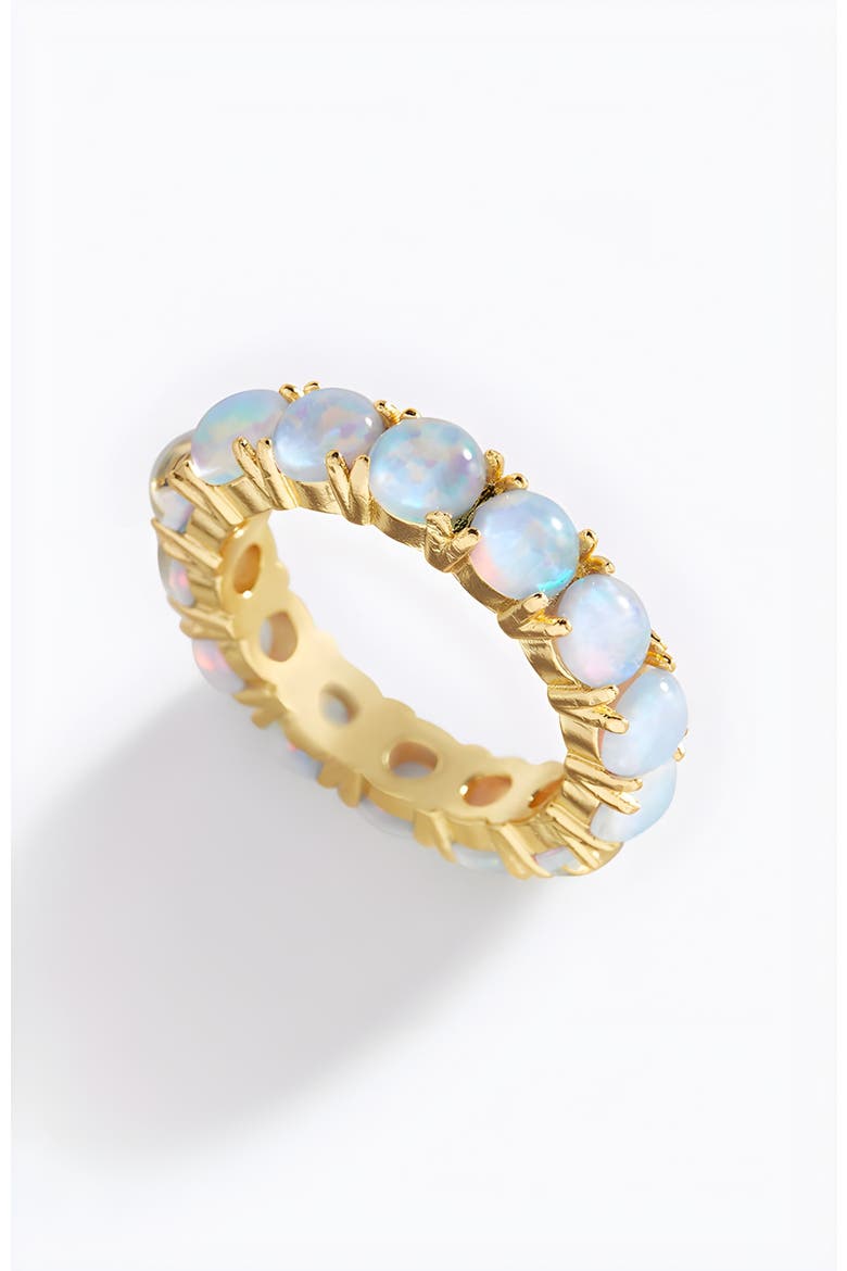 Blue Opal Eternity Ring, Alternate, color, Gold
