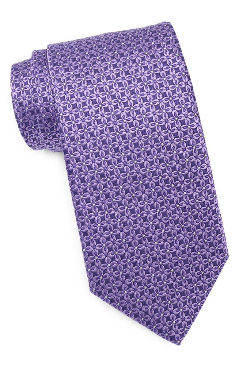 David Donahue Floral Silk Tie, Main, color, 