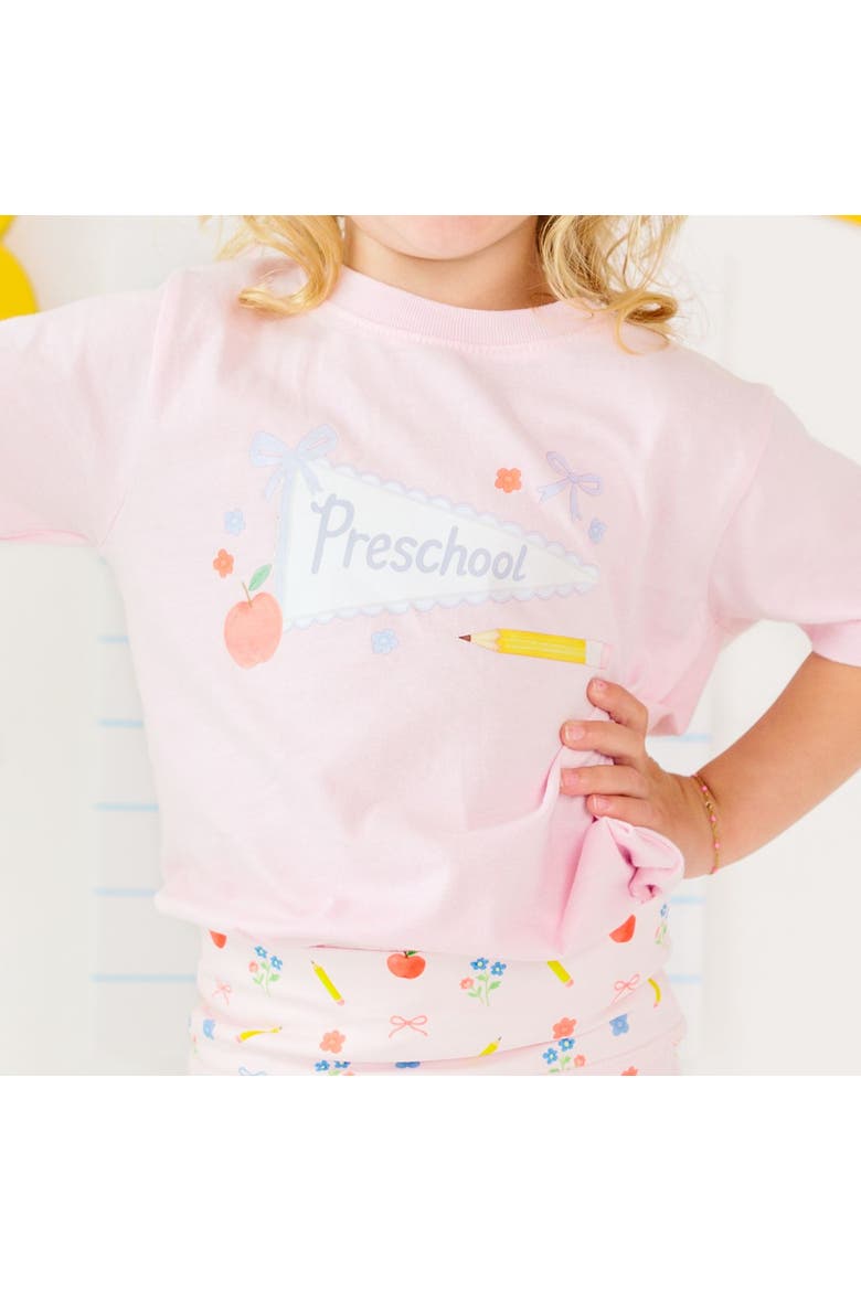 Preschool Pennant Short Sleeve T-Shirt, Alternate, color, Ballet Pink