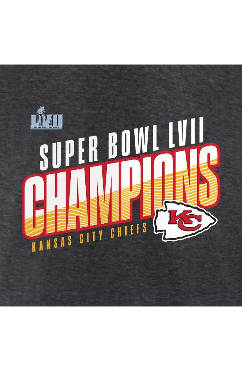 FANATICS Men's Fanatics Branded Heather Charcoal Kansas City Chiefs Super Bowl LVII Champions Victory Formation T-Shirt, Alternate, color, 