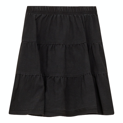 Tiered Denim Short Skirt with Covered Elastic Waistband (Toddler, Little Kid & Big Kid)