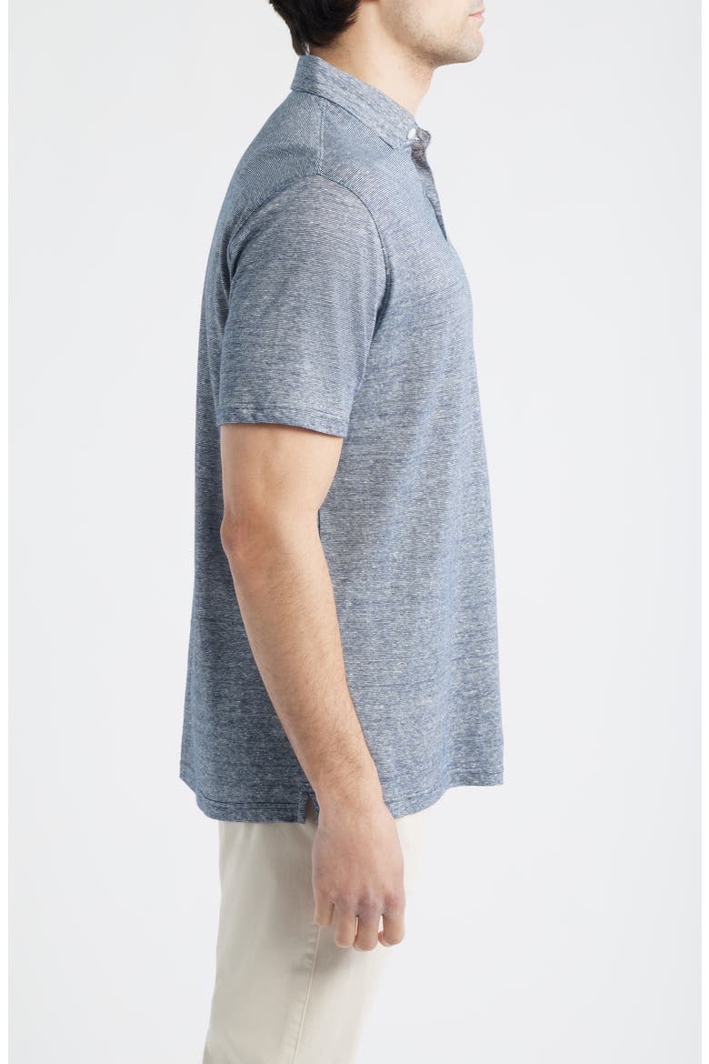 Sanibel Linen & Cotton Polo, Alternate, color, NAVY