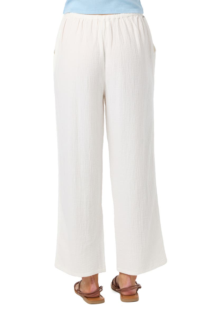 Brenda Cotton Gauze Wide Leg Pants, Alternate, color, WHITE