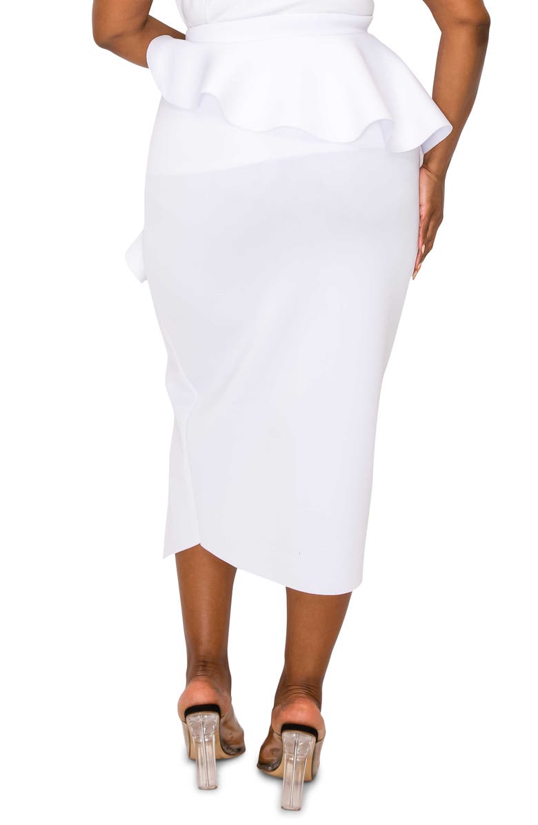 L I V D Ruffle Peplum Midi Skirt, Alternate, color,