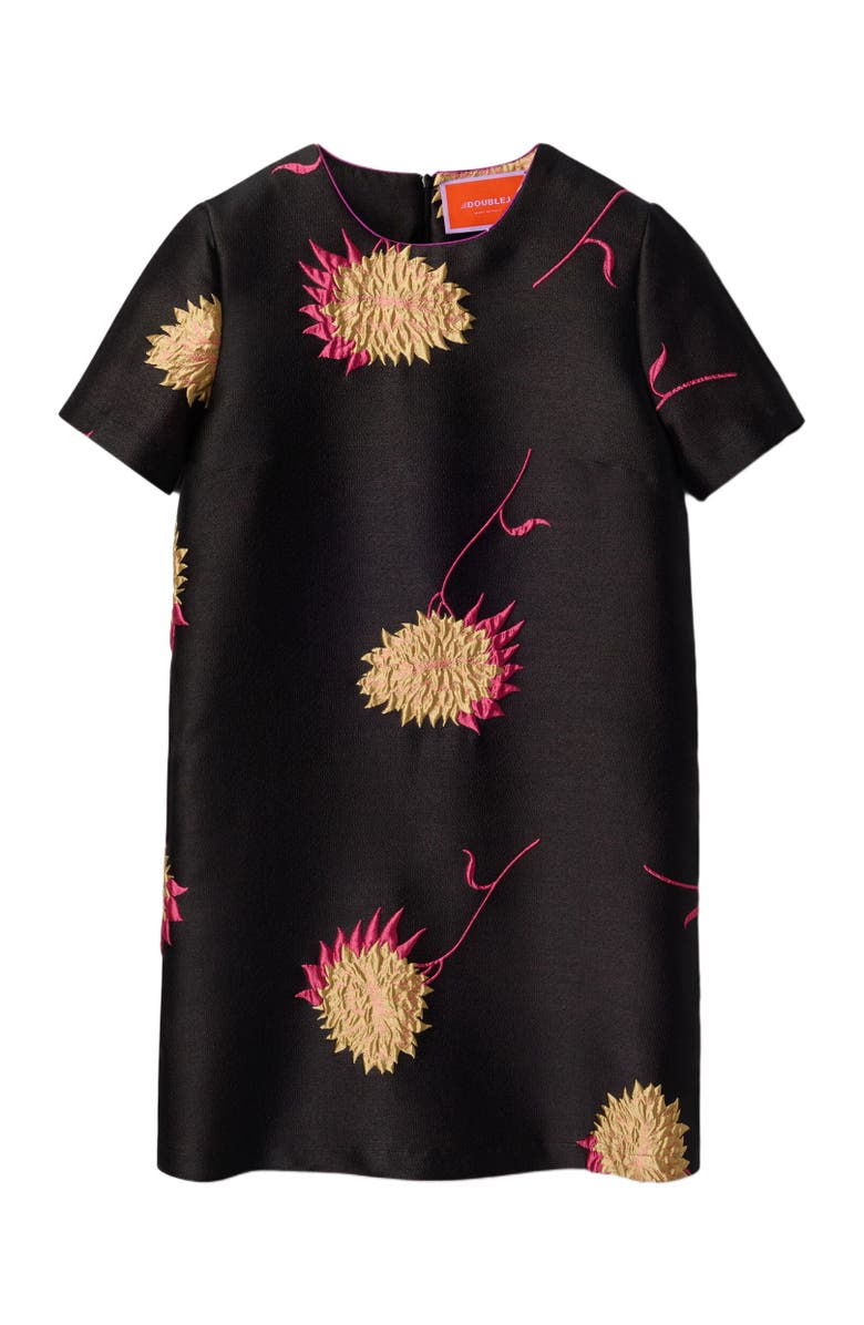 La DoubleJ Mini Swing Dress Derby Jacquard Black, Alternate, color, Derby Jacquard Black