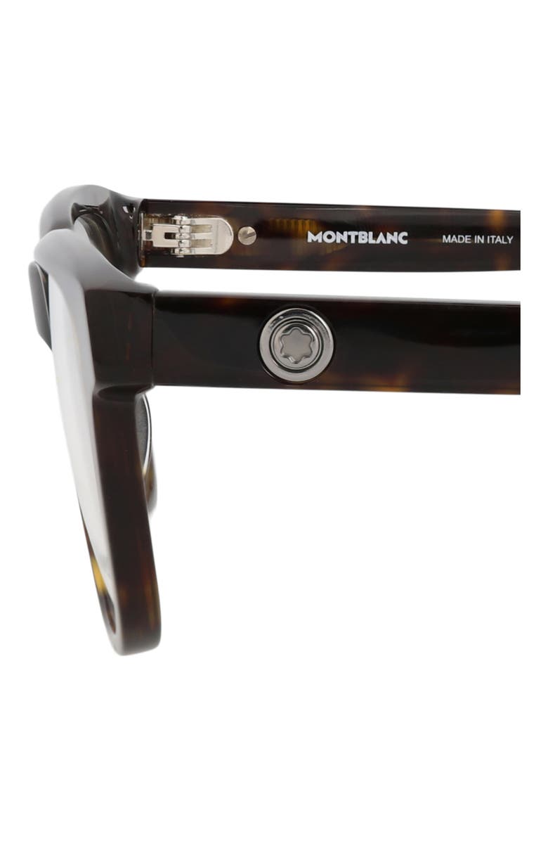 Montblanc 51mm Square Optical Glasses, Alternate, color, Havana Transparent