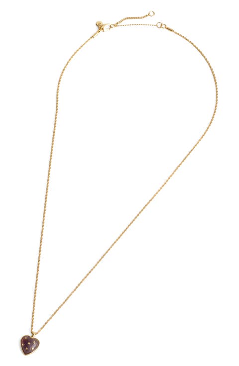 Polka Dot Heart Pendant Necklace