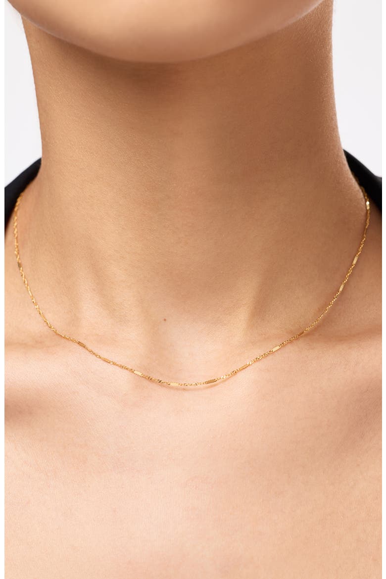 Solid Yellow Gold - Large Paperclip Necklace, Alternate, color, Gold