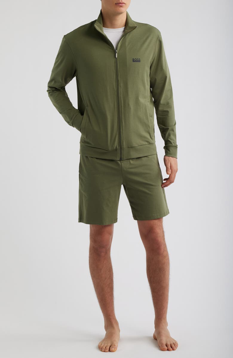 BOSS 365 Track Jacket & Shorts Set, Main, color, Open Green