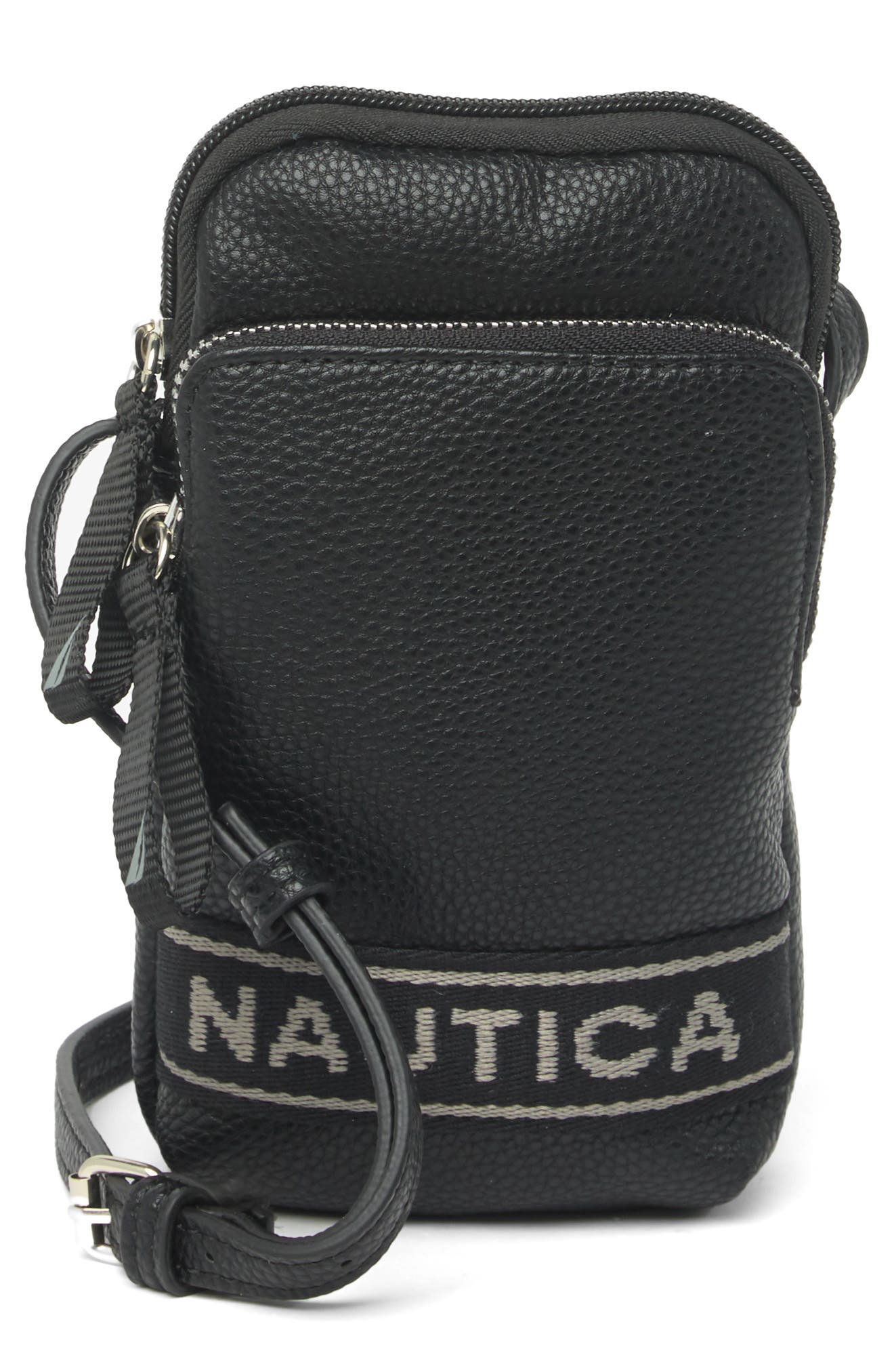 Stowaway Phone Crossbody Bag, Main, color, BLACK