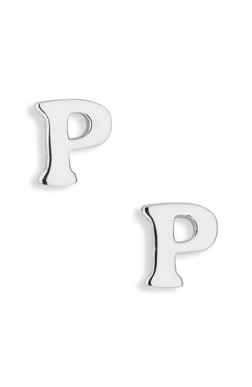 Marlyn Schiff Block Letter Initial Stud Earrings