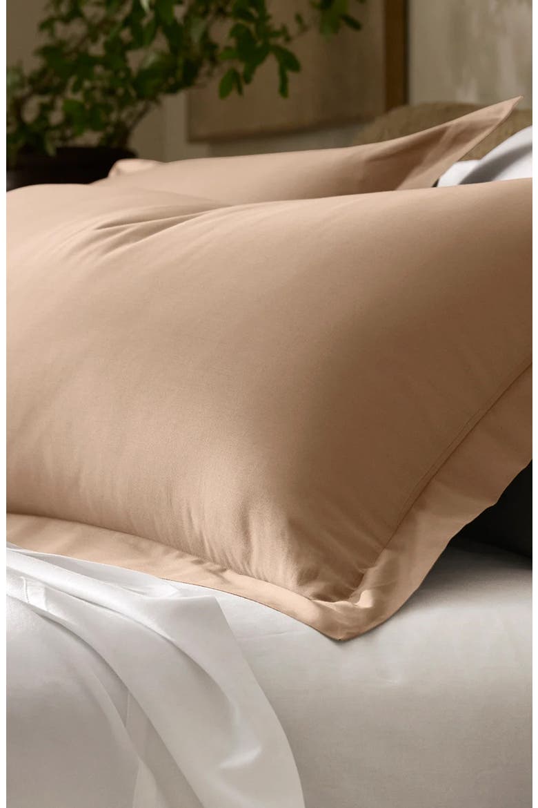 Signature Hemmed Duvet Set, Alternate, color, CAMEL