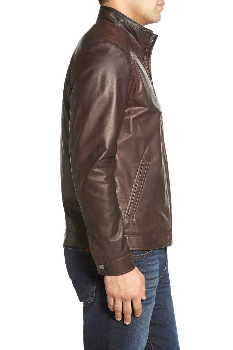 Lambskin Leather Jacket, Alternate, color, COFFEE