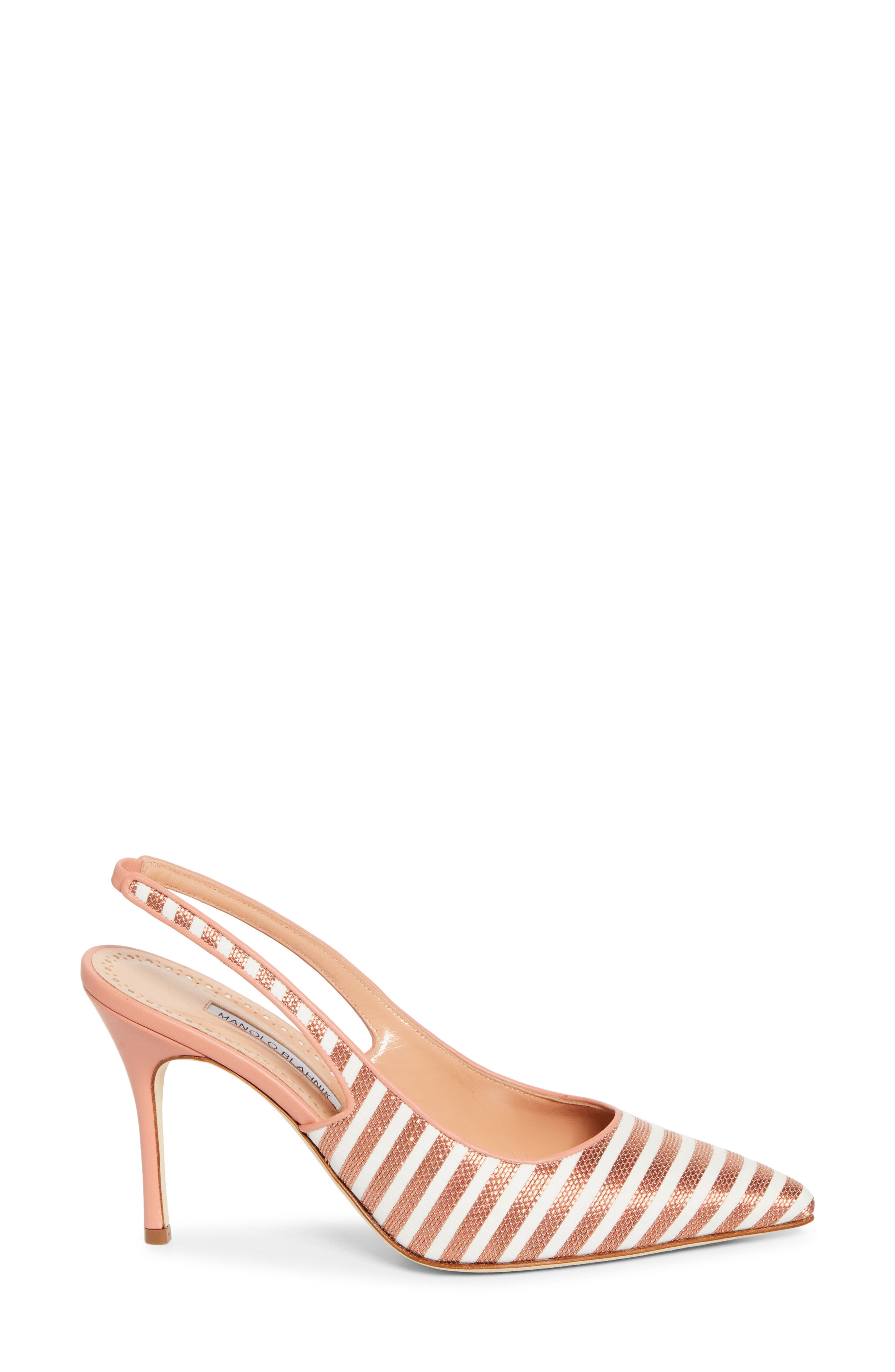 Manolo Blahnik Allurafia Stripe Slingback Pump, Alternate, color, 