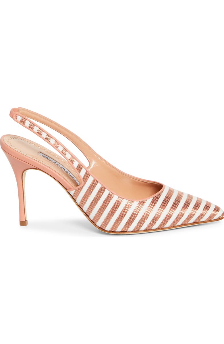 Manolo Blahnik Allurafia Stripe Slingback Pump, Alternate, color,