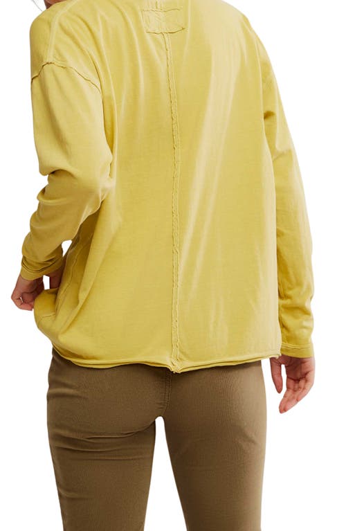 Free People Nina Long Sleeve T-shirt In Yellow