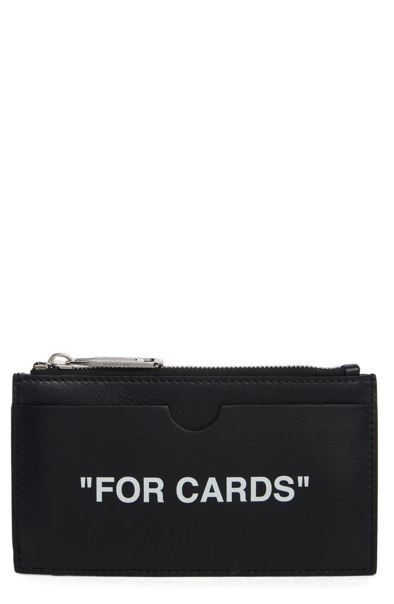 Off-White For Cards Zip Leather Card Case | Nordstromrack