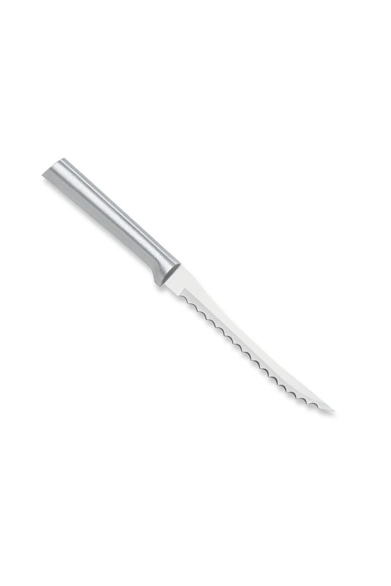 Cutlery 5-Inch Tomato Slicer Stainless Steel Serrated Blade, Main, color, Silver