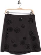 Rebecca Taylor Abrielle Beaded Satin Miniskirt