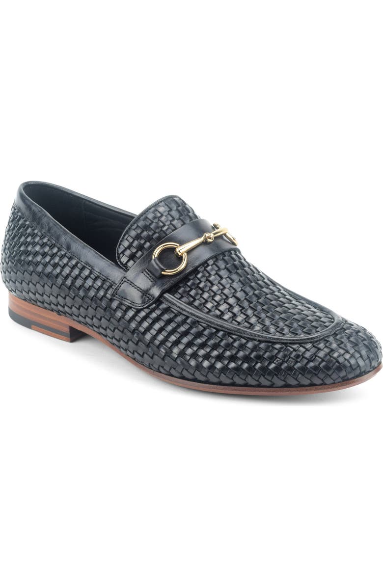Warfield & Grand Durand Woven Bit Loafer, Main, color, Black