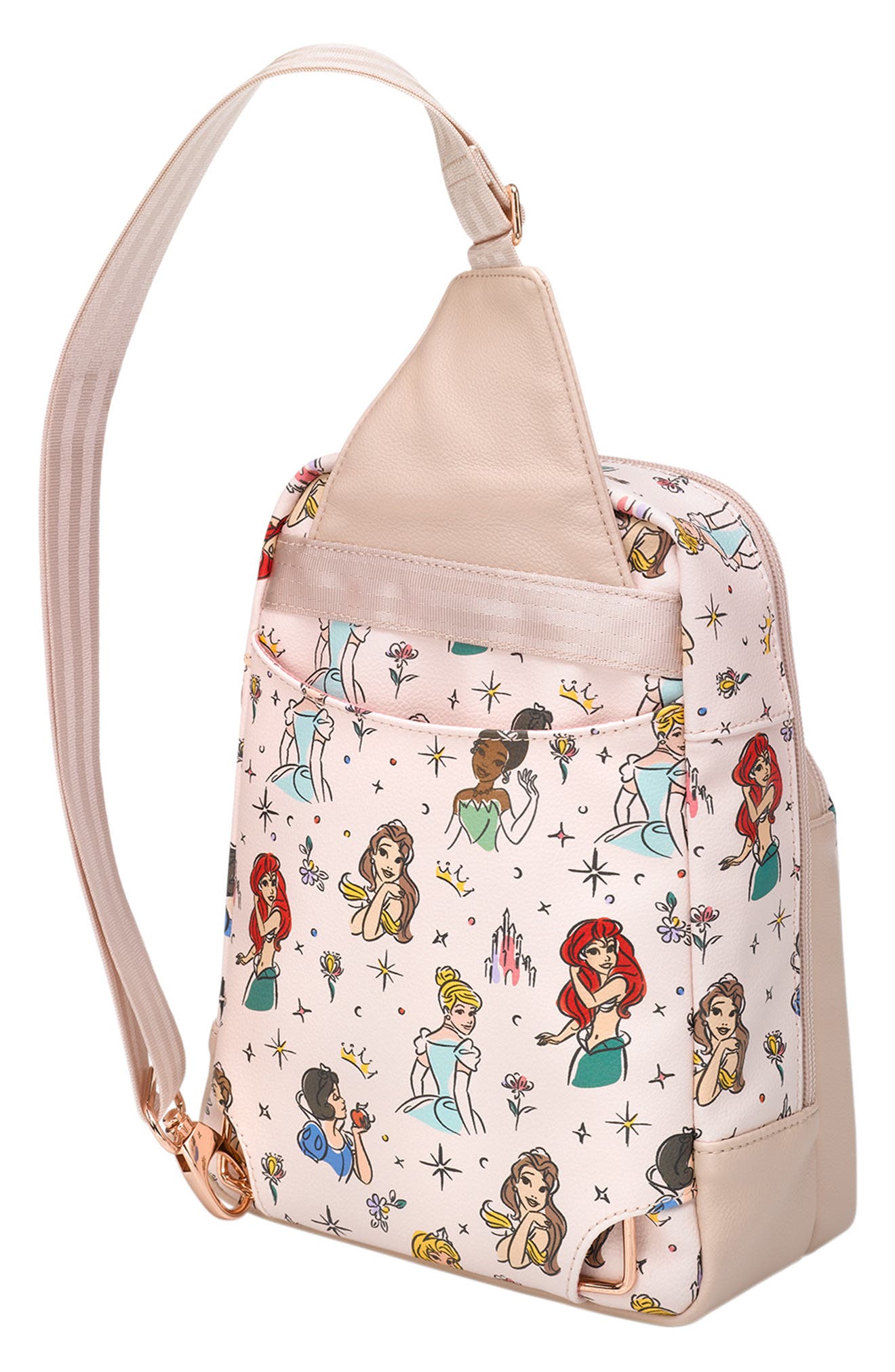 Petunia Pickle Bottom x Disney Princess Crisscross Sling Bag, Alternate, color, 