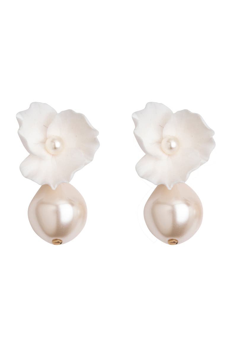 Clarabel Drop Earrings, Main, color, CREAM