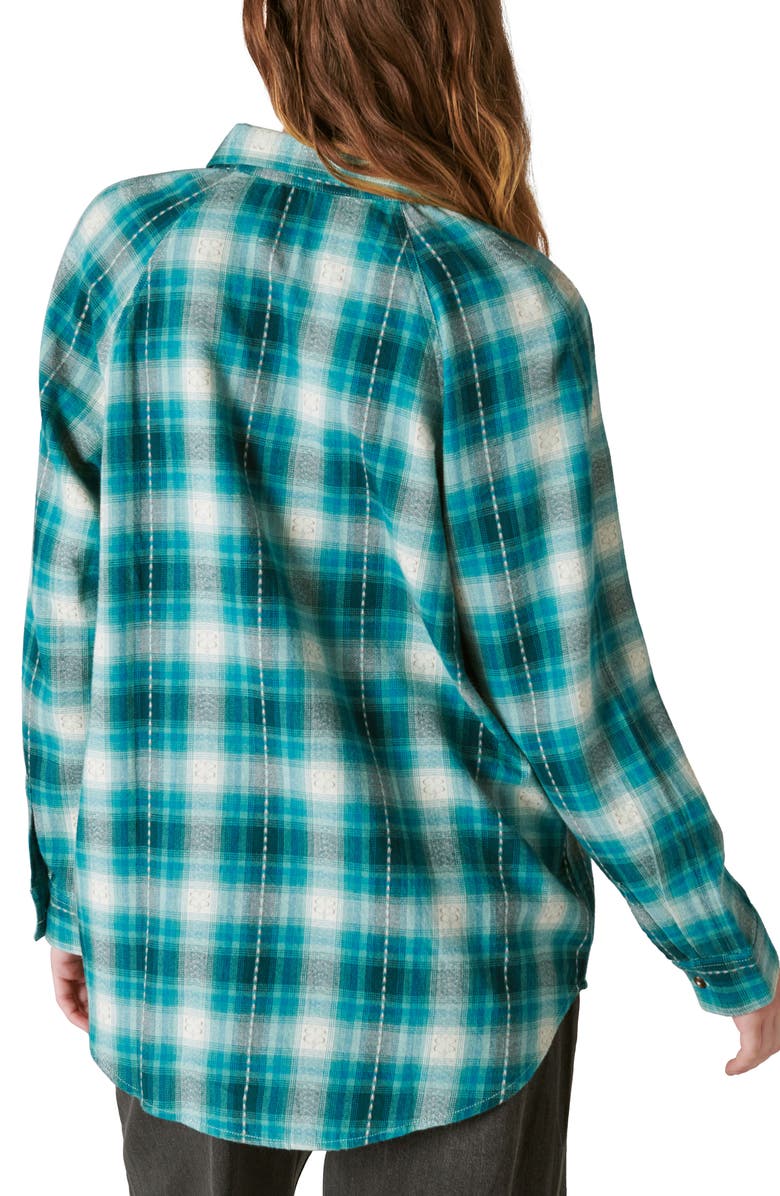 Lucky Brand Oversize Plaid Cotton Button-Up Shirt, Alternate, color, 