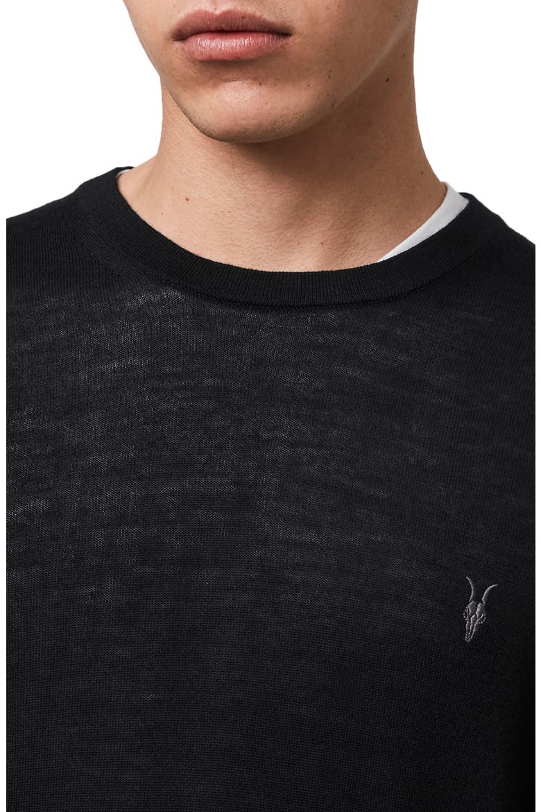 Mode Slim Fit Wool Sweater, Alternate, color, BLACK