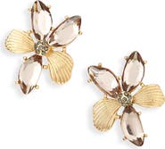 Nordstrom Flower Stone Statement Stud Earrings
