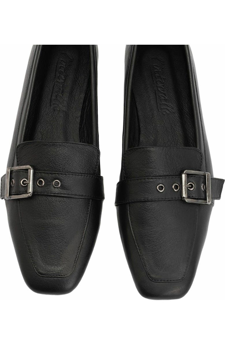 Forever & Always Shoes Noir Leather Flat Loafers, Alternate, color, Black Leather