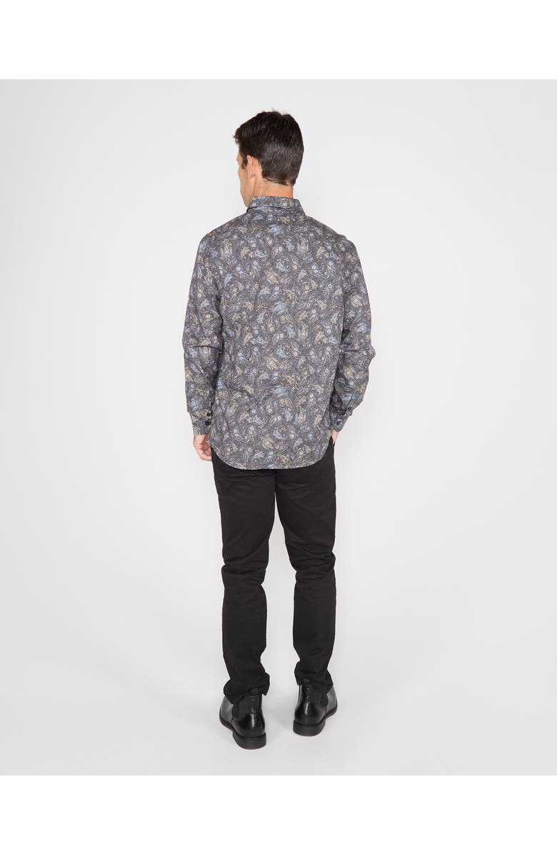 Lords of Harlech Morris Button-Up Shirt, Alternate, color, Madrid Paisley Smoke