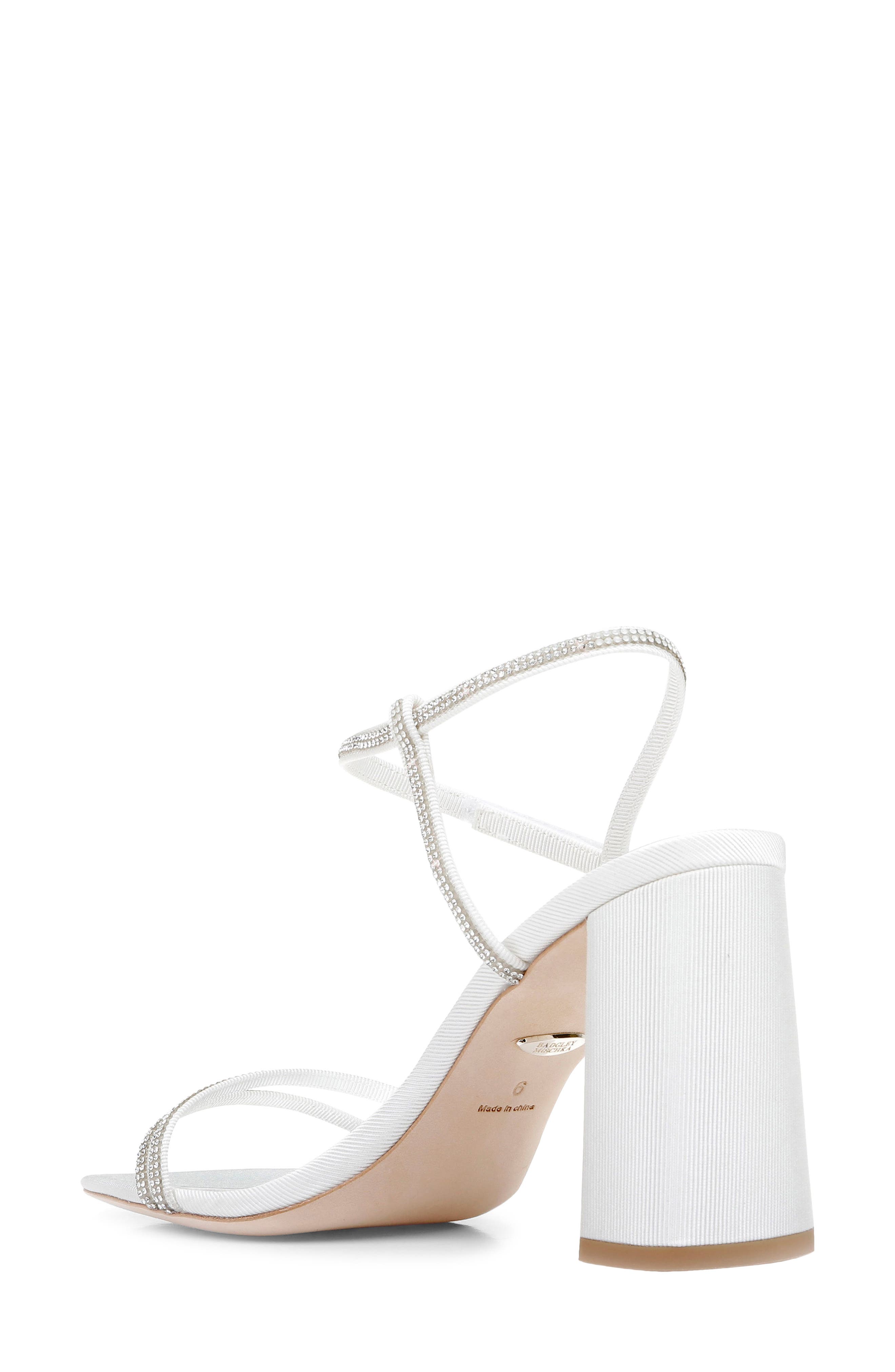 Rebekah Block Heel Sandal, Alternate, color, SOFT WHITE FABRIC