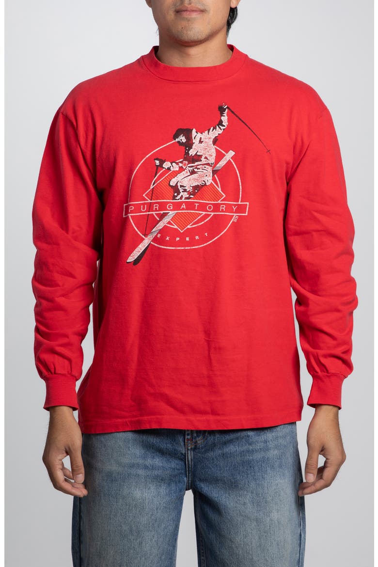 Vintage Purgatory Ski Tee, Main, color, RED