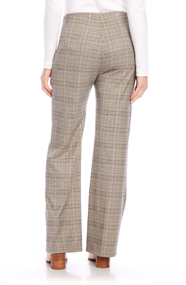 Karen Kane Sequin Plaid Straight Leg Pants, Alternate, color, Plaid