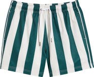 MAVRANS Emerald Heritage Cabana Stripe Swim Trunks