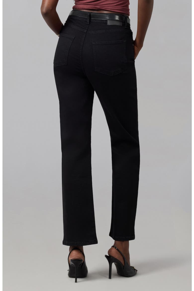 Denver High Rise Straight Jeans, Alternate, color, Black