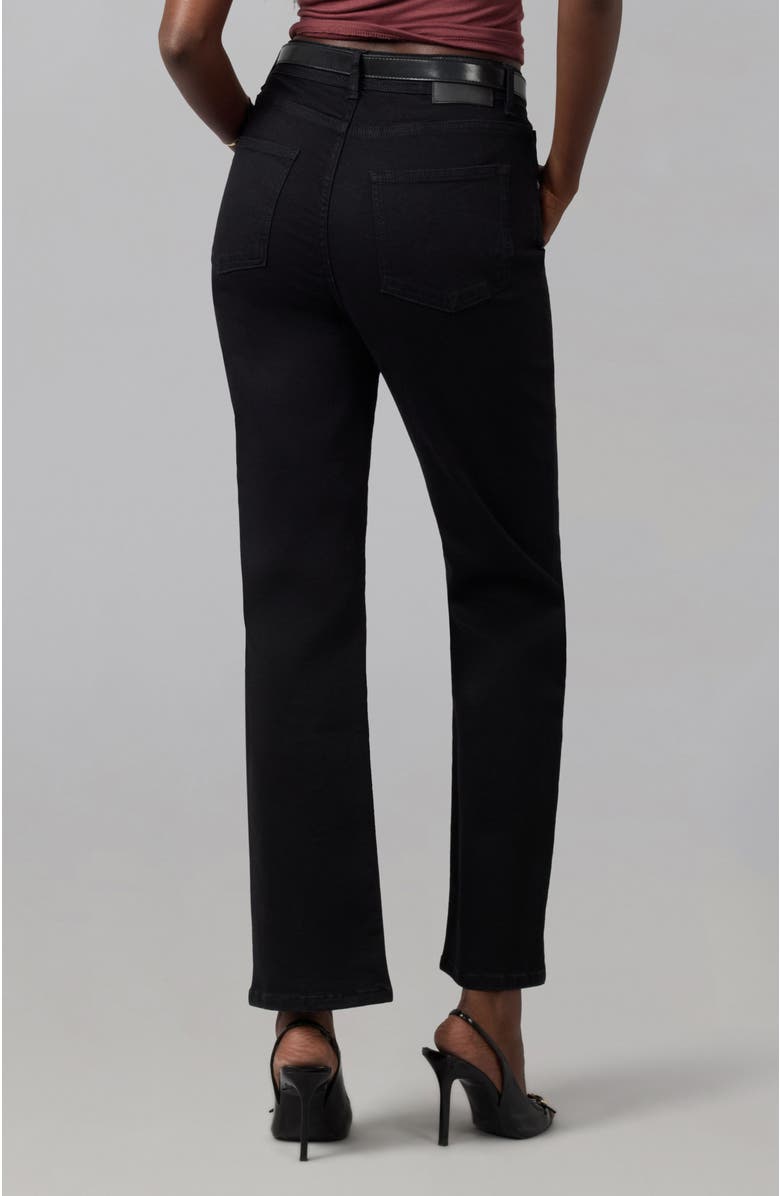 Lola Jeans Denver High Rise Straight Jeans, Alternate, color, Black