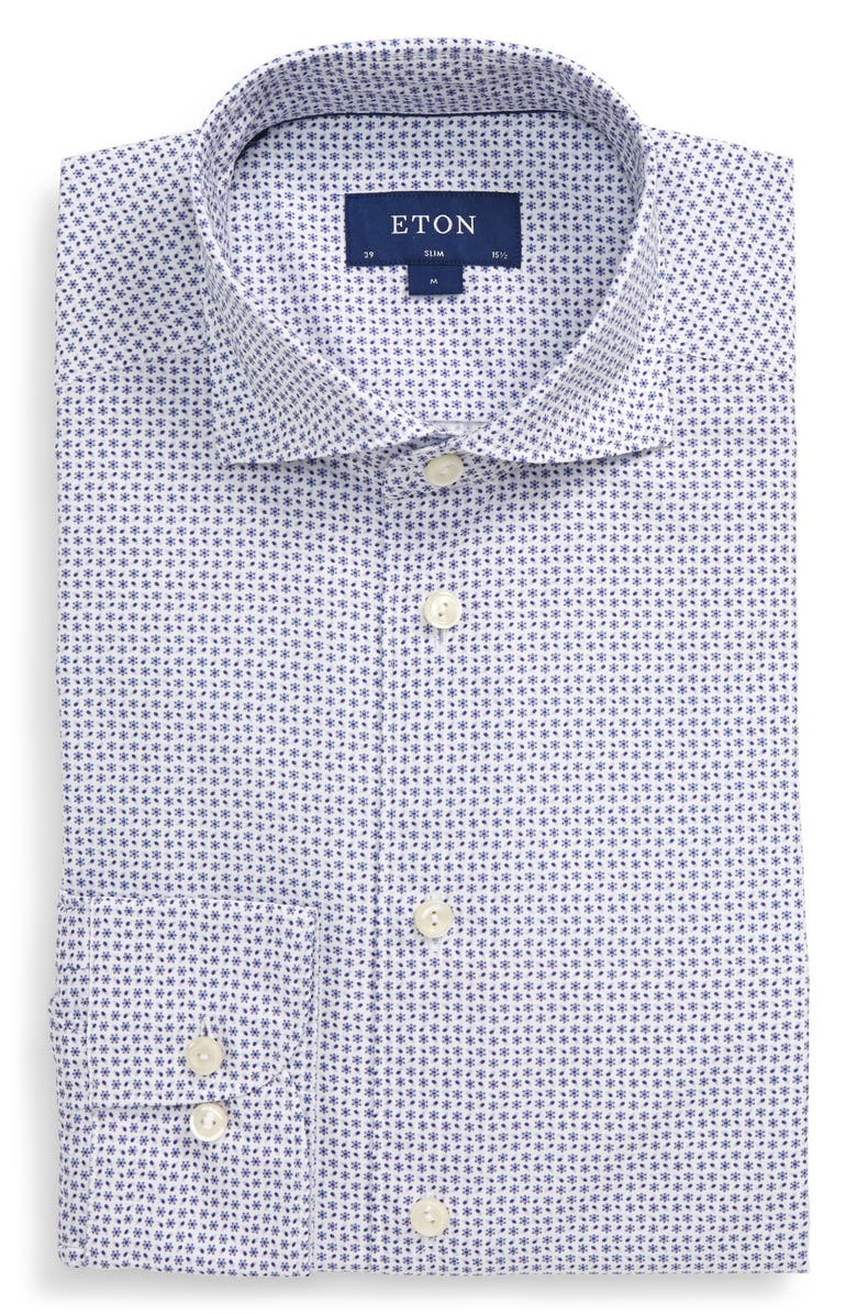 Eton Soft Casual Line Slim Fit Floral Button-Up Shirt, Main, color,