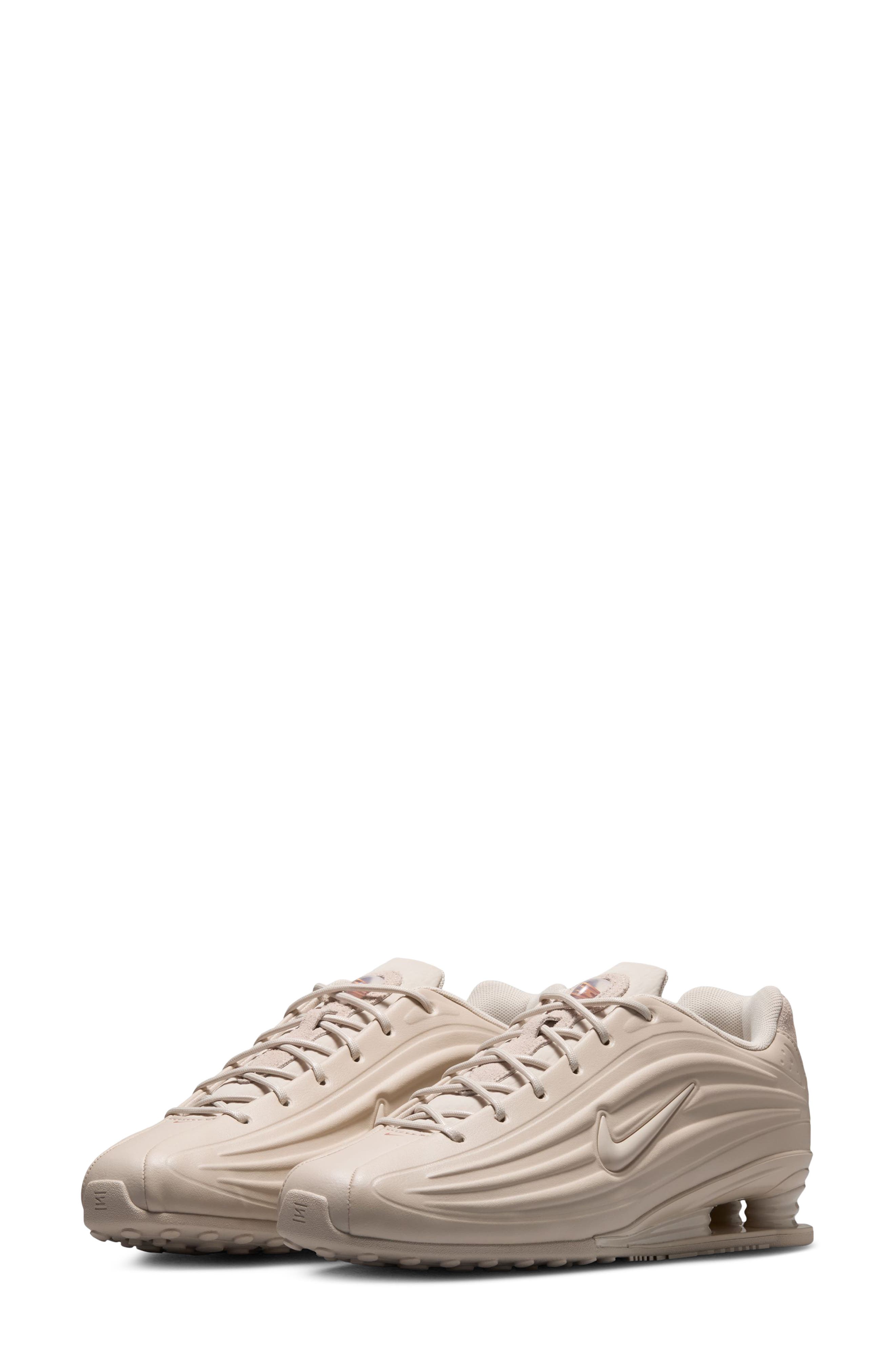 Shox Z Sneaker, Main, color, LIGHT BROWN/ LIGHT BROWN-BLACK