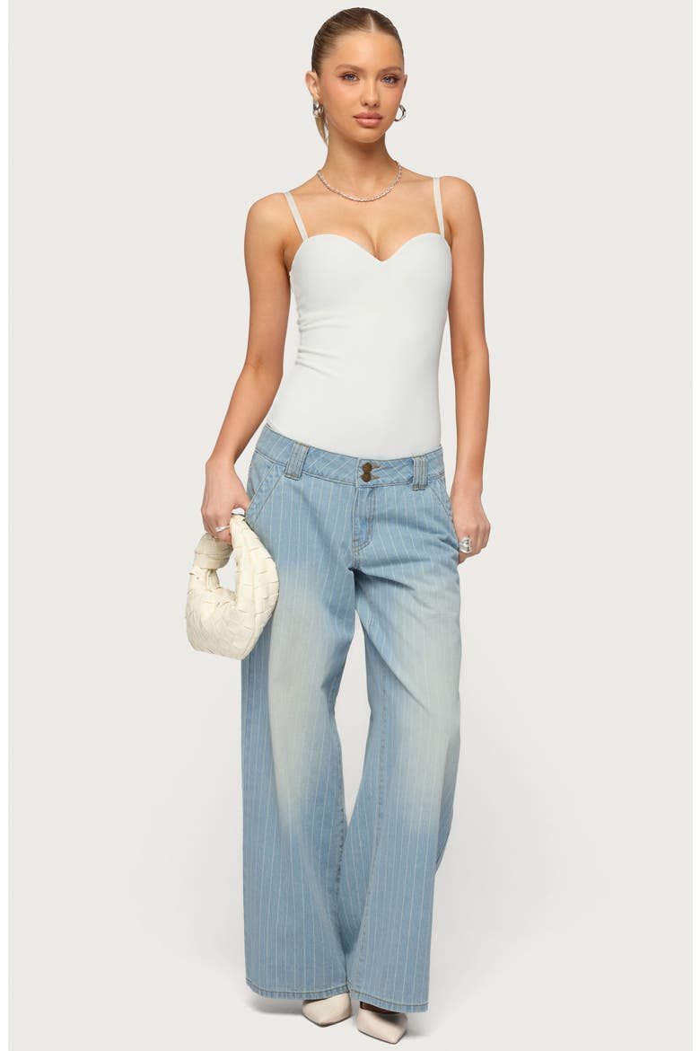 Cory Stripe Low Rise Baggy Jeans, Alternate, color, LIGHT-BLUE