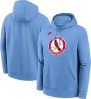 Nike Men's Nike Light Blue St. Louis Cardinals Cooperstown Collection Logo Club Pullover Hoodie