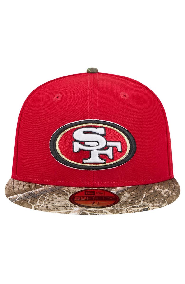 New Era Men's New Era Scarlet San Francisco 49ers Active Two-Tone Camo 59FIFTY Fitted Hat, Alternate, color, Scarlet