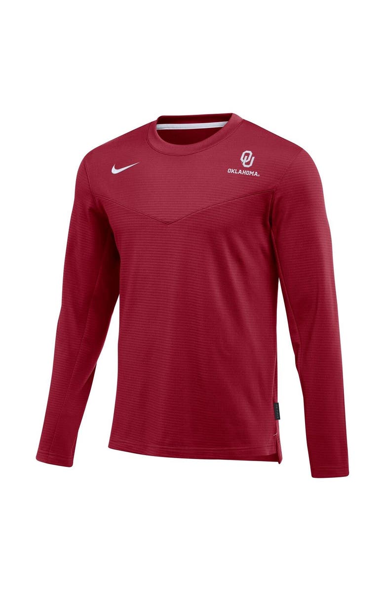 Nike Men's Nike Crimson Oklahoma Sooners 2022 Game Day Sideline Performance Long Sleeve T-Shirt, Alternate, color, Crimson