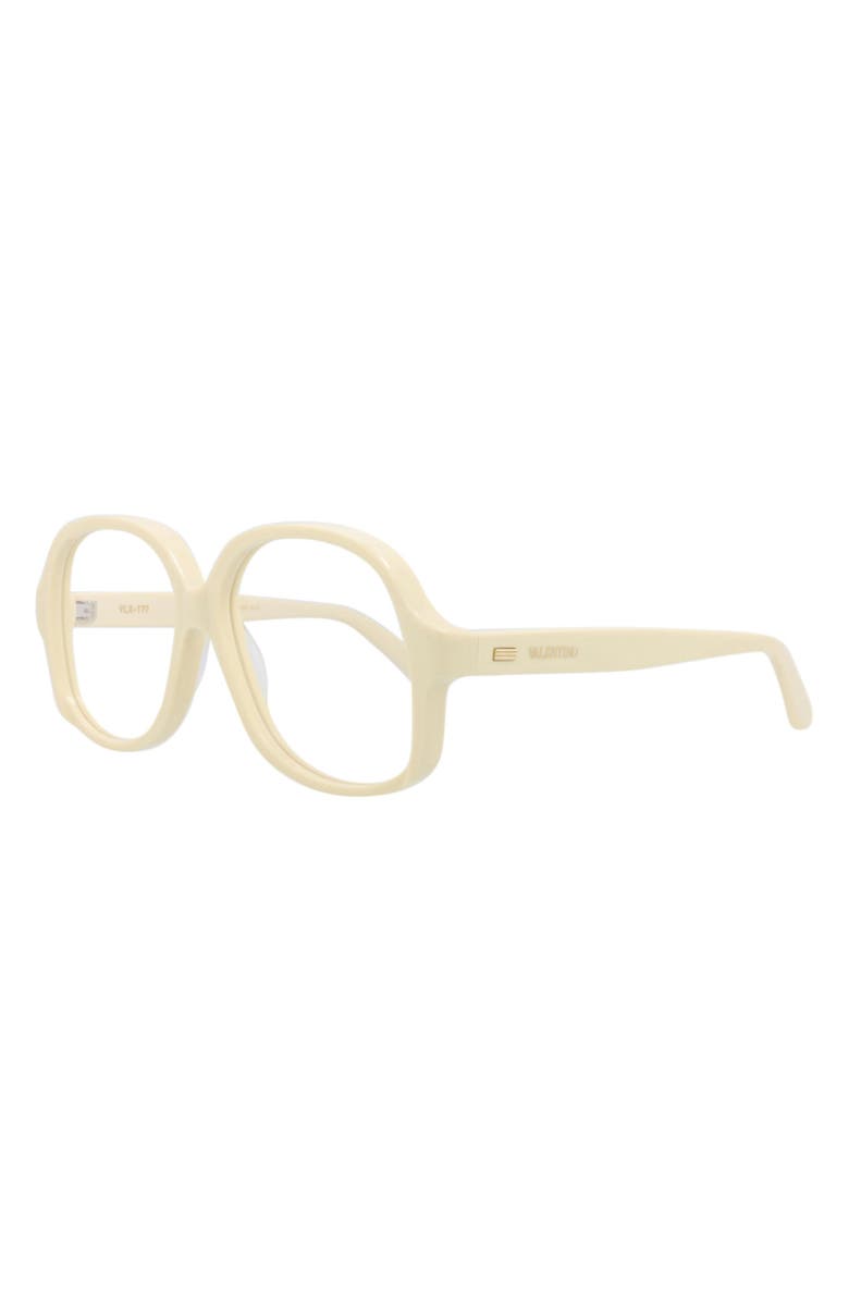 Valentino 59mm Oversize Optical Frames, Alternate, color, Ivory Transparent