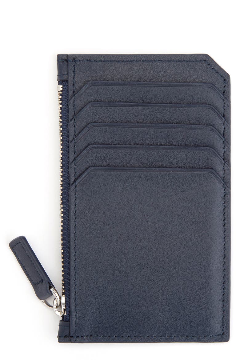 Personalized Card Case, Main, color, NAVY BLUE- DEBOSS