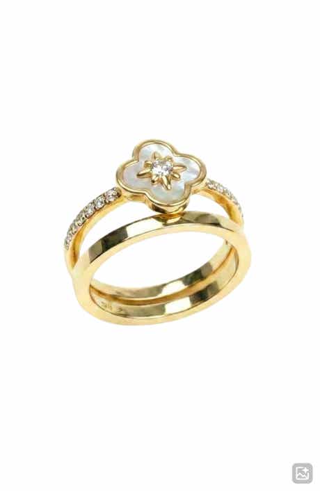 Mother of Pearl Inlay Ring Set