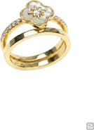 Laura Ashley Mother of Pearl Inlay Ring Set