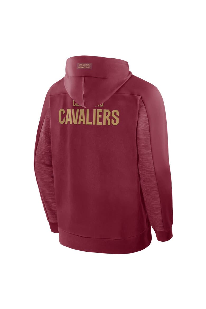 Men's Fanatics Wine Cleveland Cavaliers Back Door Cut Play Defender Full-Zip Hoodie, Alternate, color, Wine