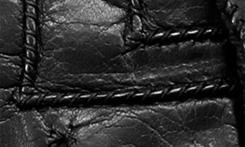 Portolano Cuffed Leather Gloves In Black