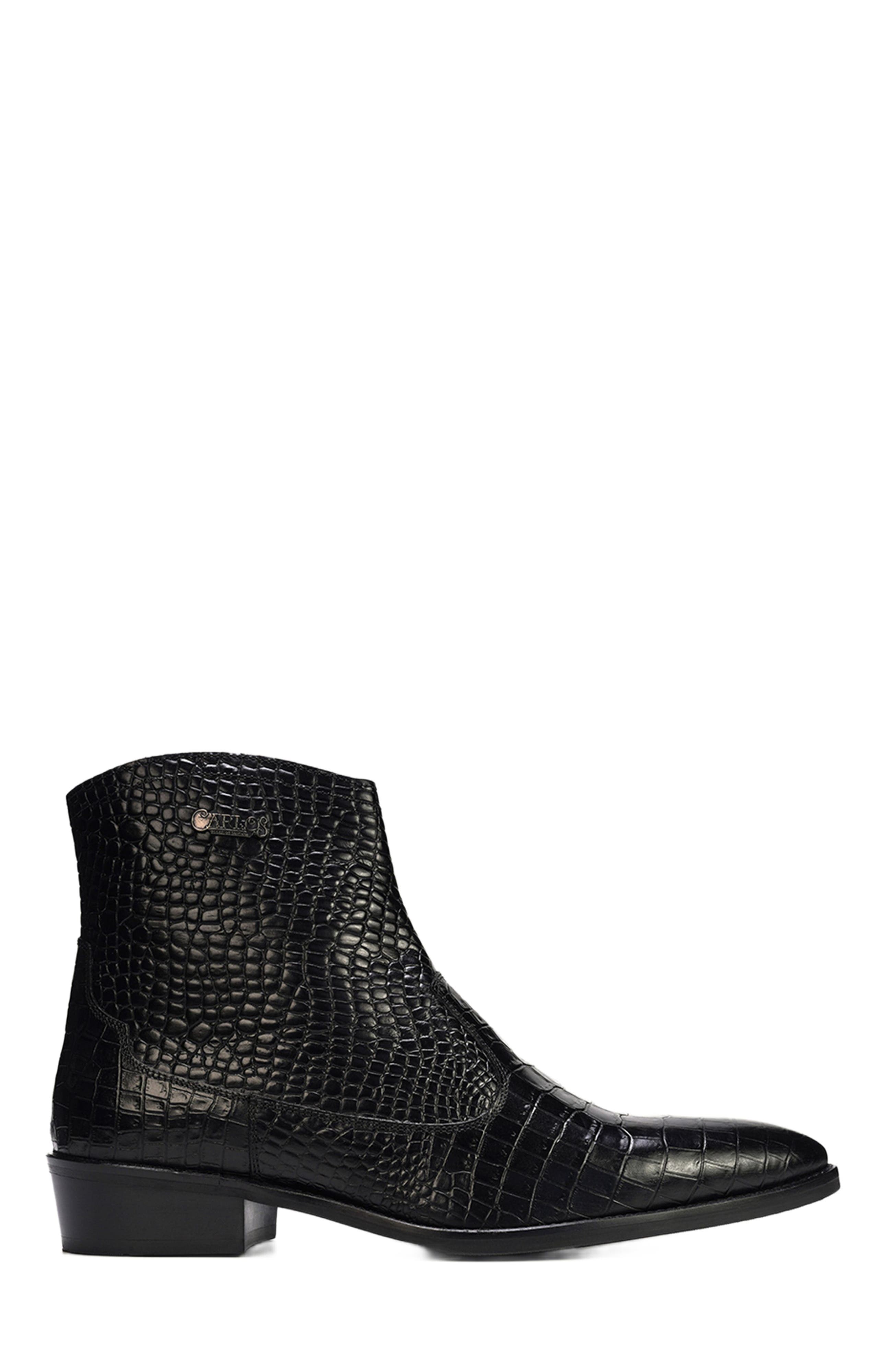 CARLOS SANTANA Zappa Cowboy Boot, Alternate, color, Black Croco